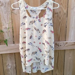 American Rag Racer Back Tank. Vintage Cars. XL